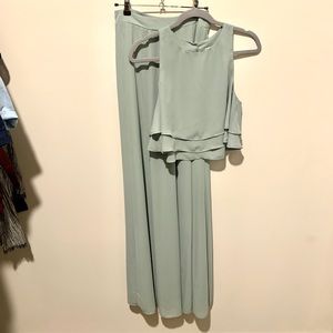 Two Piece Mumu Bridesmaid Dress